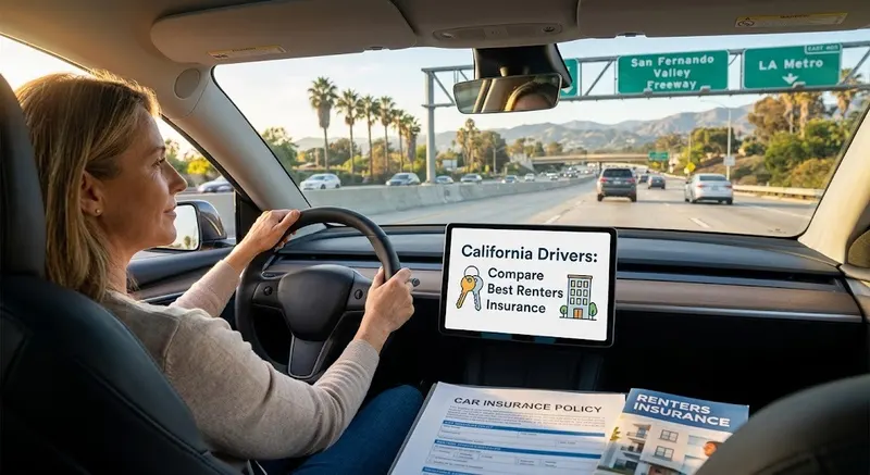 California Driver on San Fernando Valley Freeway