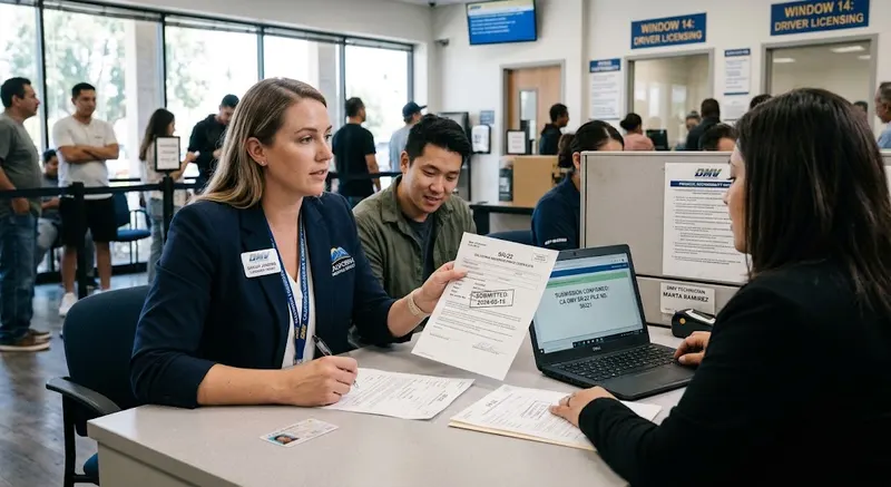 Licensed agent filing an SR-22 for a California driver