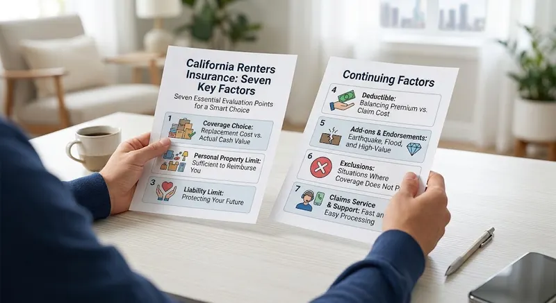 Seven factors to compare when considering renters insurance