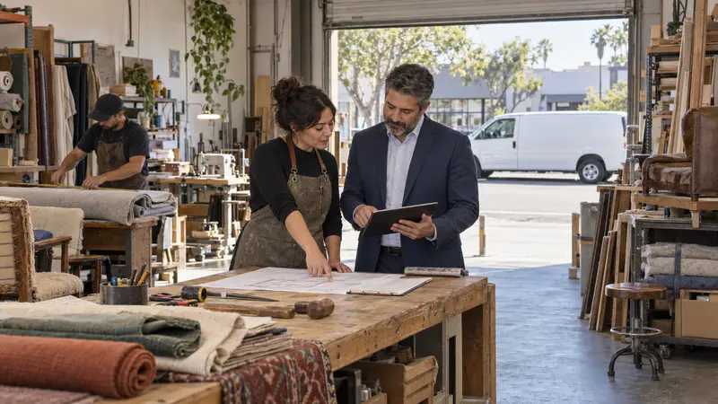 North Hollywood small-business owner reviewing liability and commercial vehicle insurance needs.