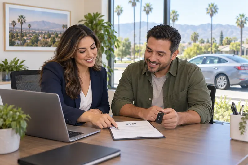 San Fernando Valley driver getting help with auto insurance and an SR-22 filing.