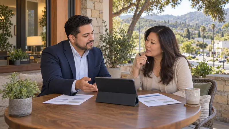 Woodland Hills customer comparing insurance coverage with a licensed California insurance professional.